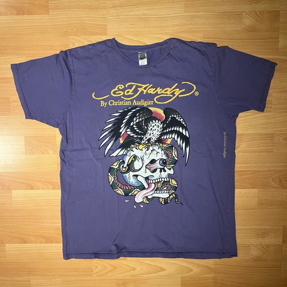 Ed hardy puple graphic tee - Picture 3 of 4